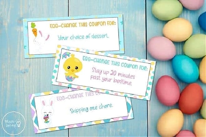 Cupones de Pascua imprimibles para niños