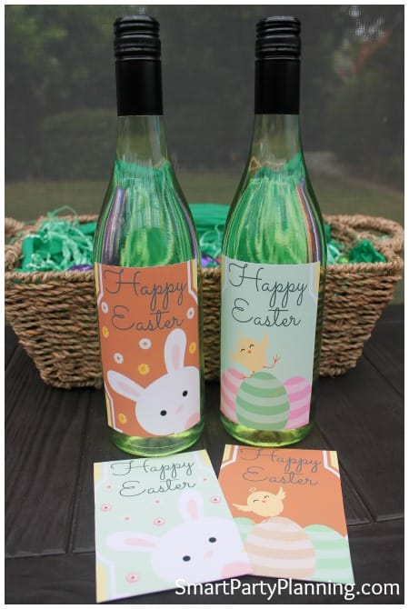 Etiquetas para botellas de vino de Pascua
